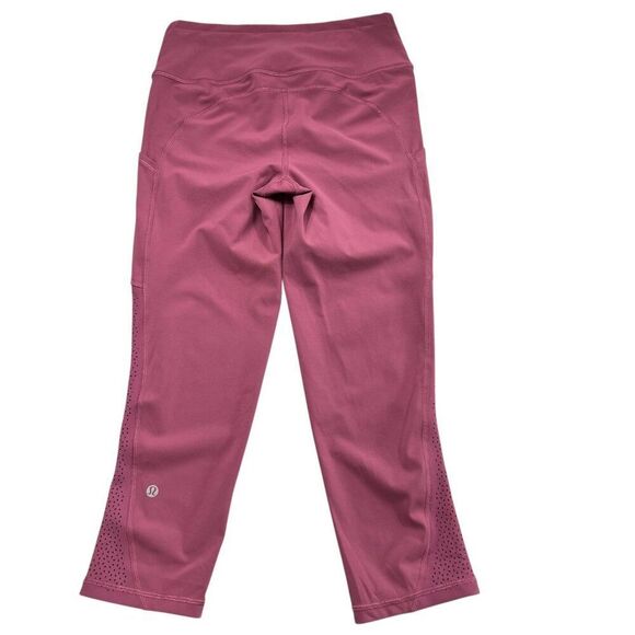 Lululemon Ready to Race Crop 21" Inseam Moss Rose Size 6 - Picture 6 of 7